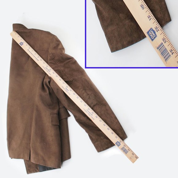 VTG Versace Western Blazer 4 Button Notch Collar Jacket Sueded Wool Men's IT50/M - Picture 15 of 16